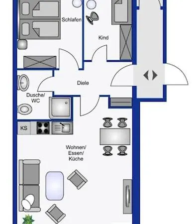 Nah Am In Bensersiel, Wooge 45 Apartamento